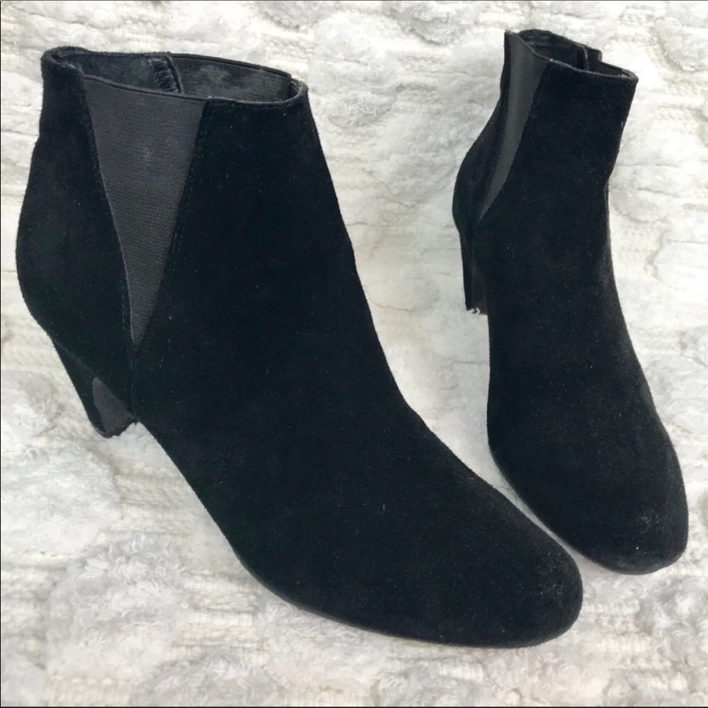 Sam Edelman Black Suede Ankle Boots